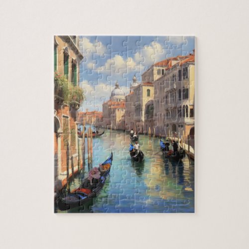 Landscape of Venice Framed Art Jigsaw Puzzle