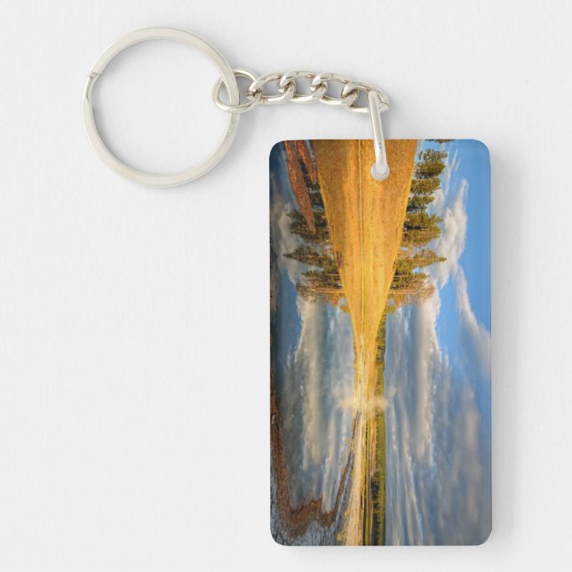 Landscape of Yellowstone Keychain (Front)