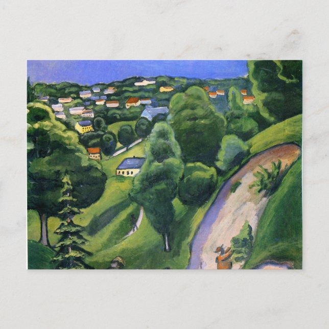 Landscape on the Teggernsee with a Reading Man Postcard (Front)
