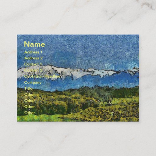 Customizable Landscape painting business card template