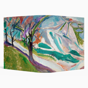 Landscape Painting Edward Munch 3 Ring Binder