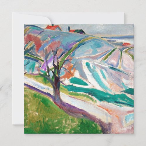Landscape Painting Edward Munch Card