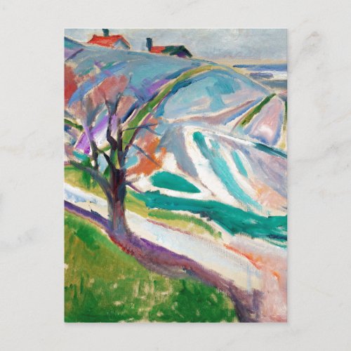 Landscape Painting Edward Munch Postcard