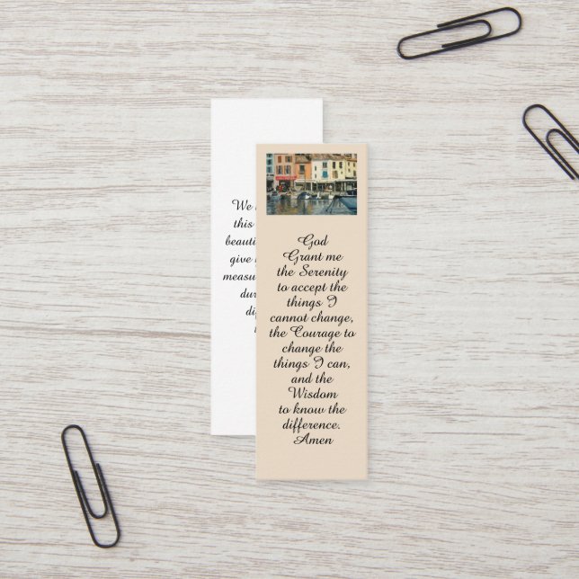 Landscape Painting Memorial Life Celebration Card (Front/Back In Situ)