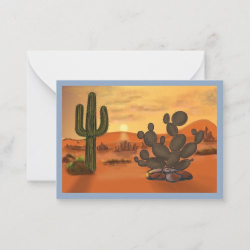 landscape painting on greeting card. note card