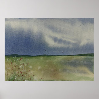 Landscape painting poster