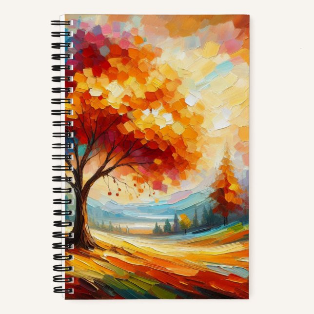 Landscape Painting With Bright Colors Notebook (Front)