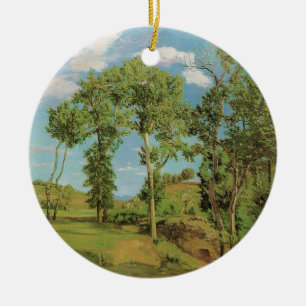 Landscape Paysage Frederic Bazille Impressionist Ceramic Ornament