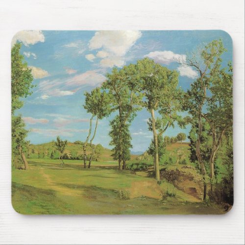 Landscape Paysage Frederic Bazille Impressionist Mouse Pad