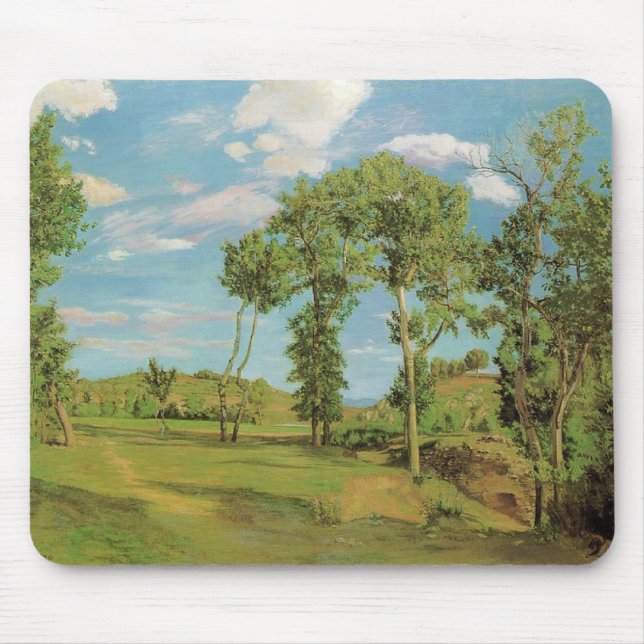 Landscape Paysage Frederic Bazille Impressionist Mouse Pad (Front)