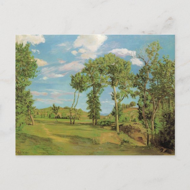 Landscape Paysage Frederic Bazille Impressionist P Postcard (Front)