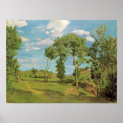 Landscape Paysage Frederic Bazille Impressionist Poster