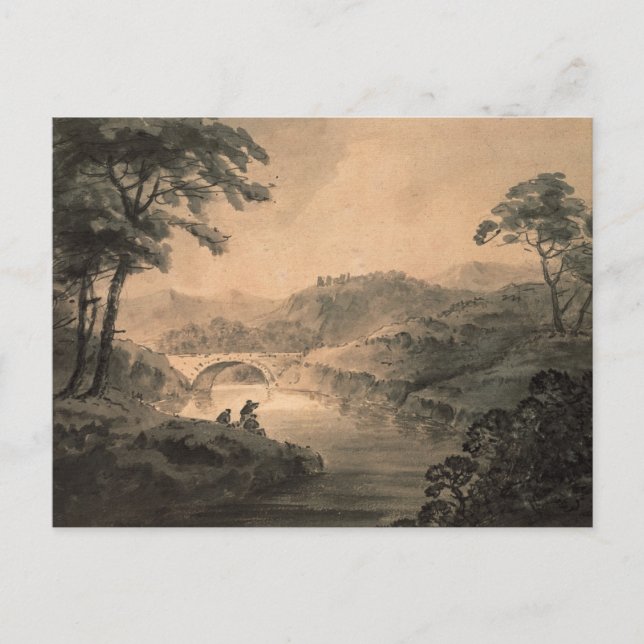 Landscape (pen & ink wash) postcard (Front)