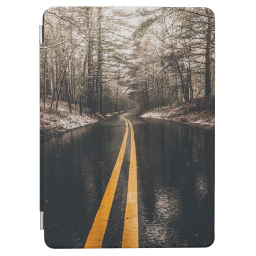 LANDSCAPE PHOTO OF ASPHALT ROAD WHILE RAINING iPad AIR COVER