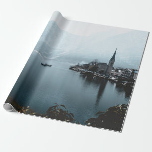 LANDSCAPE PHOTO OF BODY OF WATER NEAR THE MOUNTAIN WRAPPING PAPER