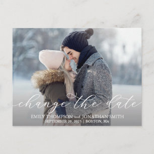 Landscape Photo Wedding Change The Date Postcard