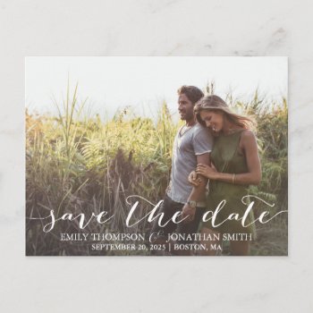 Landscape Photo Wedding Save The Date Postcard