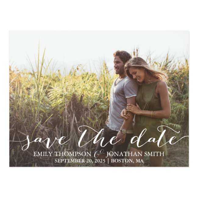 Landscape Photo Wedding Save The Date Postcard