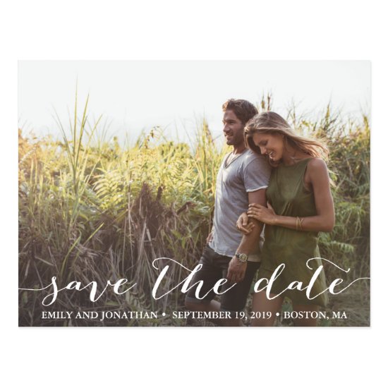 Landscape Photo Wedding Save The Date Postcard