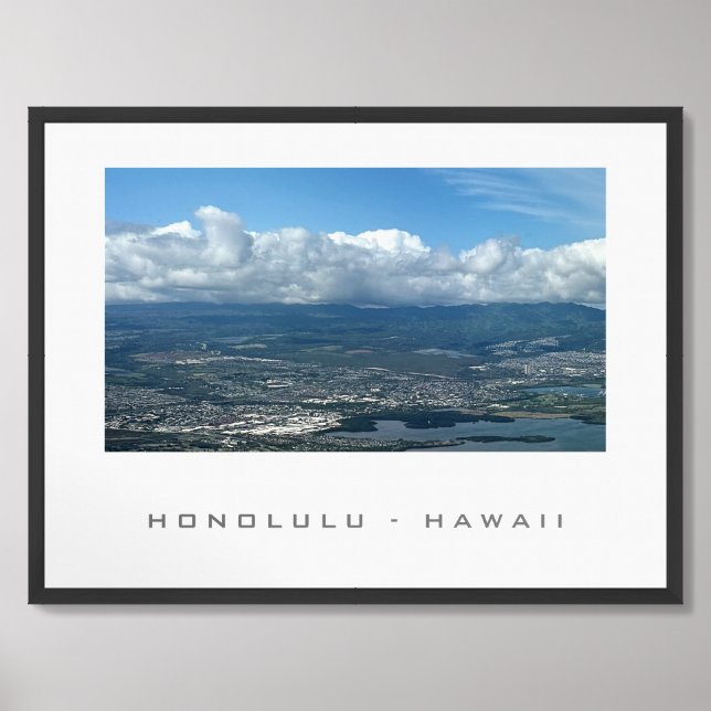 Landscape Photograph Honolulu Framed Art (Framed Front)