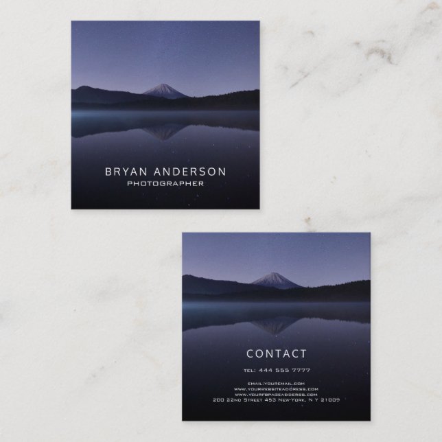 Landscape Photographer  Square Business Card (Front/Back)