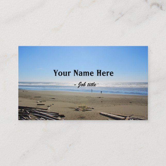 Landscape photography, beach, sea, sky business card (Front)