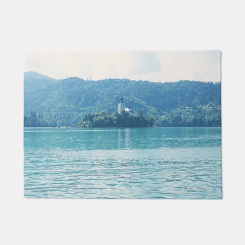 Landscape Photography Lake Mountain Blue Slovenia Doormat
