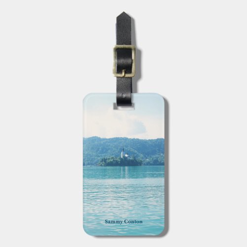 Landscape Photography Lake Mountain Blue Slovenia Luggage Tag