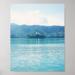 Landscape Photography Lake Mountain Blue Slovenia Poster