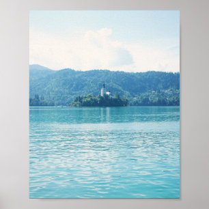 Landscape Photography Lake Mountain Blue Slovenia Poster