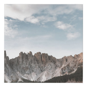 LANDSCAPE PHOTOGRAPHY OF GRAY AND BROWN MOUNTAIN FAUX CANVAS PRINT