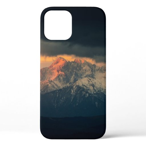 LANDSCAPE PHOTOGRAPHY OF SNOW MOUNTAINS UNDER NIMB iPhone 12 CASE