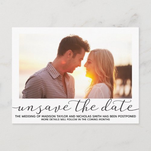 Landscape Picture Wedding Unsave The Date Postcard