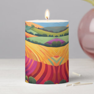 Landscape  pillar candle