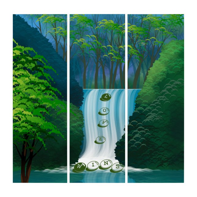  Landscape Positive Phrase Triptych Wall Art (Front)