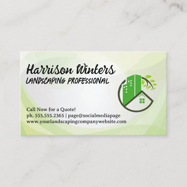Landscape Properties Logo Business Card (Front)