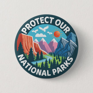 Landscape Protect Our National Parks Button