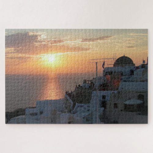 Landscape Puzzle Santorini Sunset Jigsaw Puzzle