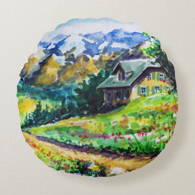 Landscape Round Pillow (Front)