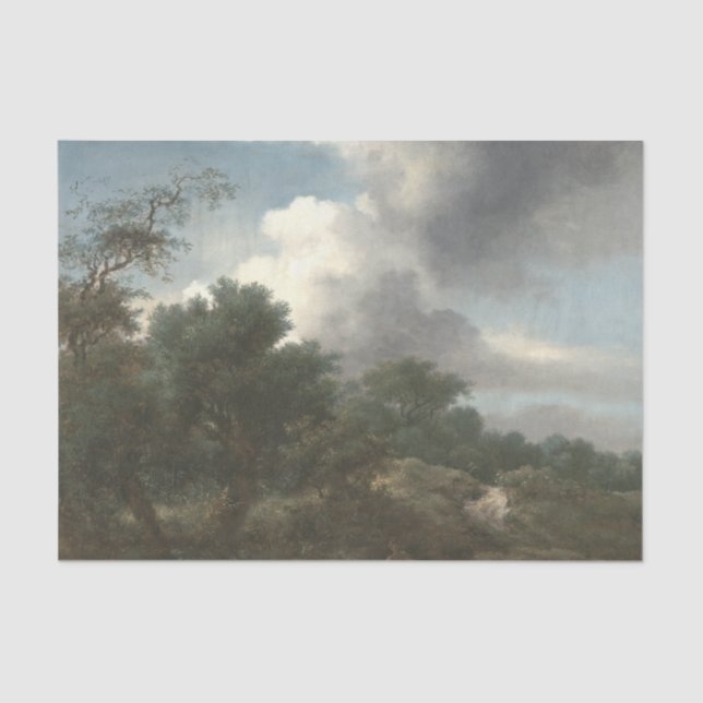 Landscape Scene Fall Decoupage Decoupaging Tissue Paper (Front)