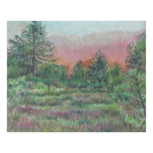 Landscape Scenery Trees Fine Art Faux Canvas Print