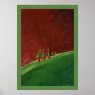 Landscape Seasons Greetings Poster