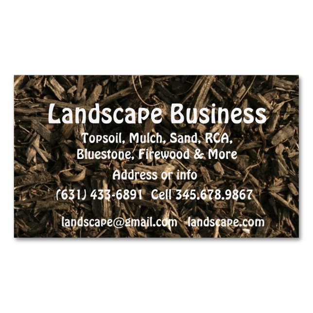 Landscape Soil Gardening Sod Business Card Magnet (Front)