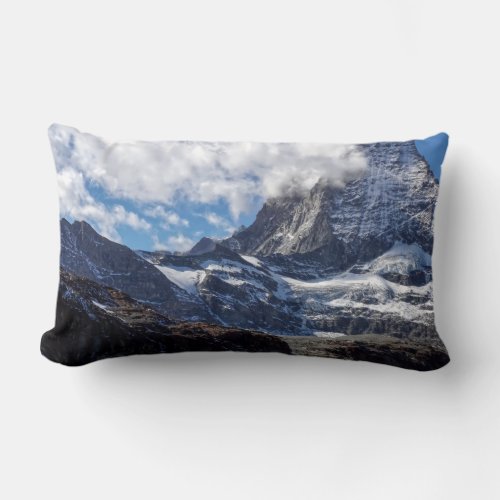 Landscape Swiss Alps Matterhorn Mountain  Lumbar Pillow