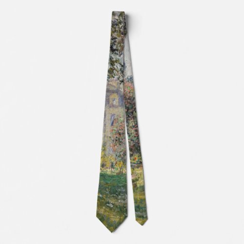 Landscape The Parc Monceau _ Claude Monet Neck Tie