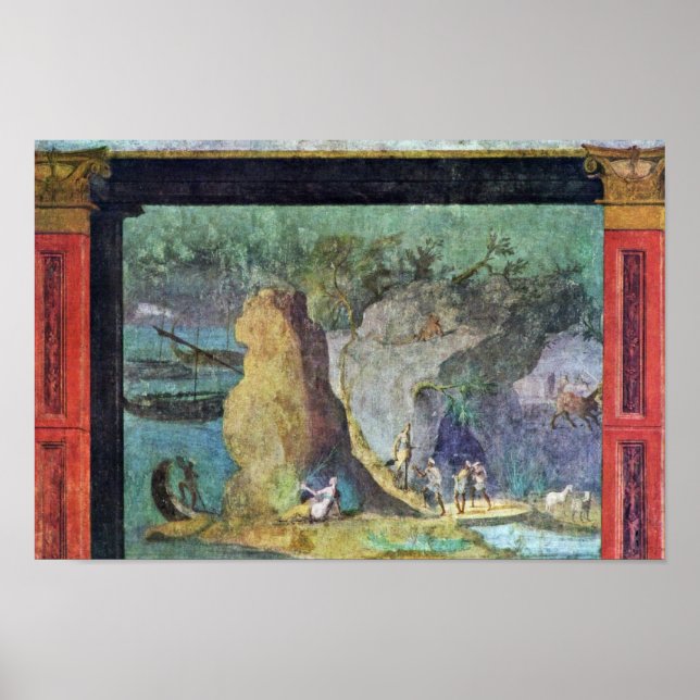 Landscape To The Odyssey By Römischer Meister Um 1 Poster (Front)