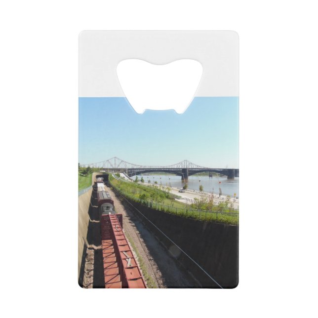 Landscape Train Credit Card Bottle Opener (Front)