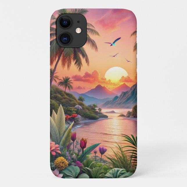 Landscape Tropical Beach Case-Mate iPhone Case (Back)