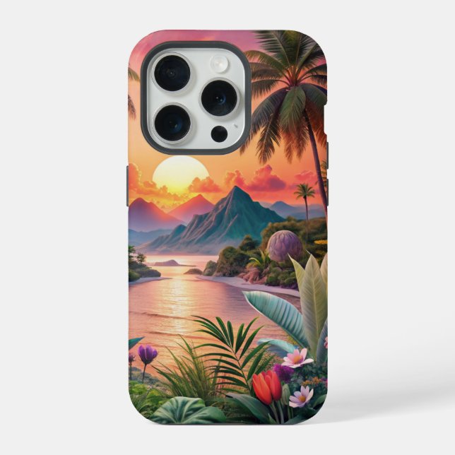 Landscape Tropical Beach Iphone Case (Back)