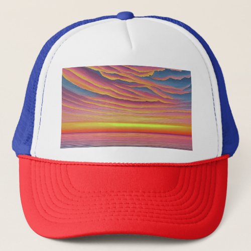 Landscape Trucker Hat  sky scenes hat  sky cap